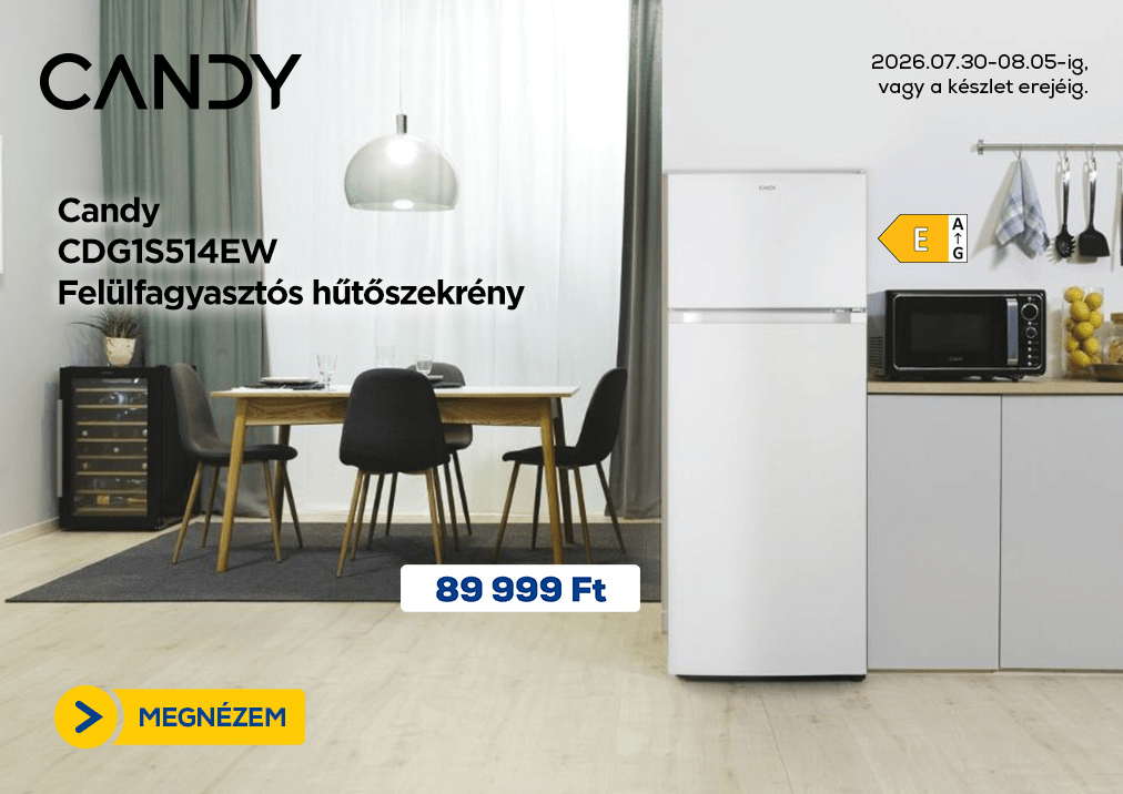 Candy CDG1S514EW Felülfagyasztós hűtőszekrény