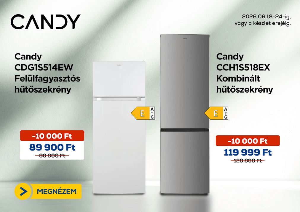 Candy CCH1S518EX Kombinált hűtőszekrény