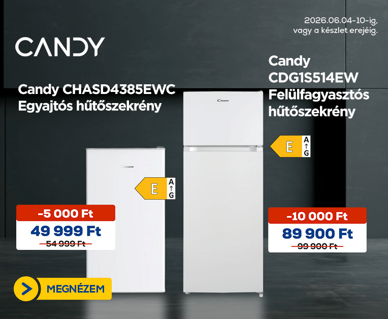 Candy CDG1S514EW Felülfagyasztós hűtőszekrény