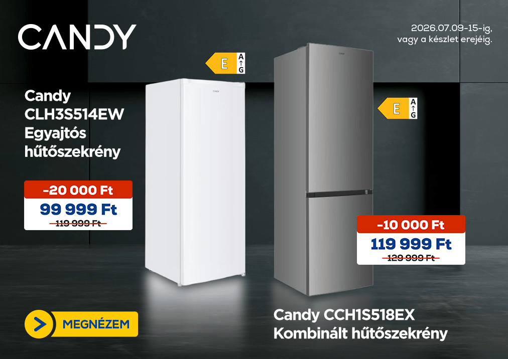 Candy CLH3S514EW Egyajtós hűtőszekrény