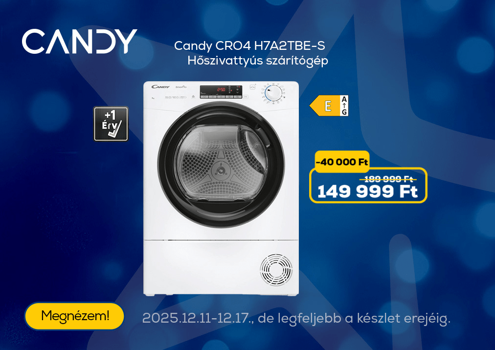 Candy CRO4 H7A2TBE-S Hőszivattyús szárítógép