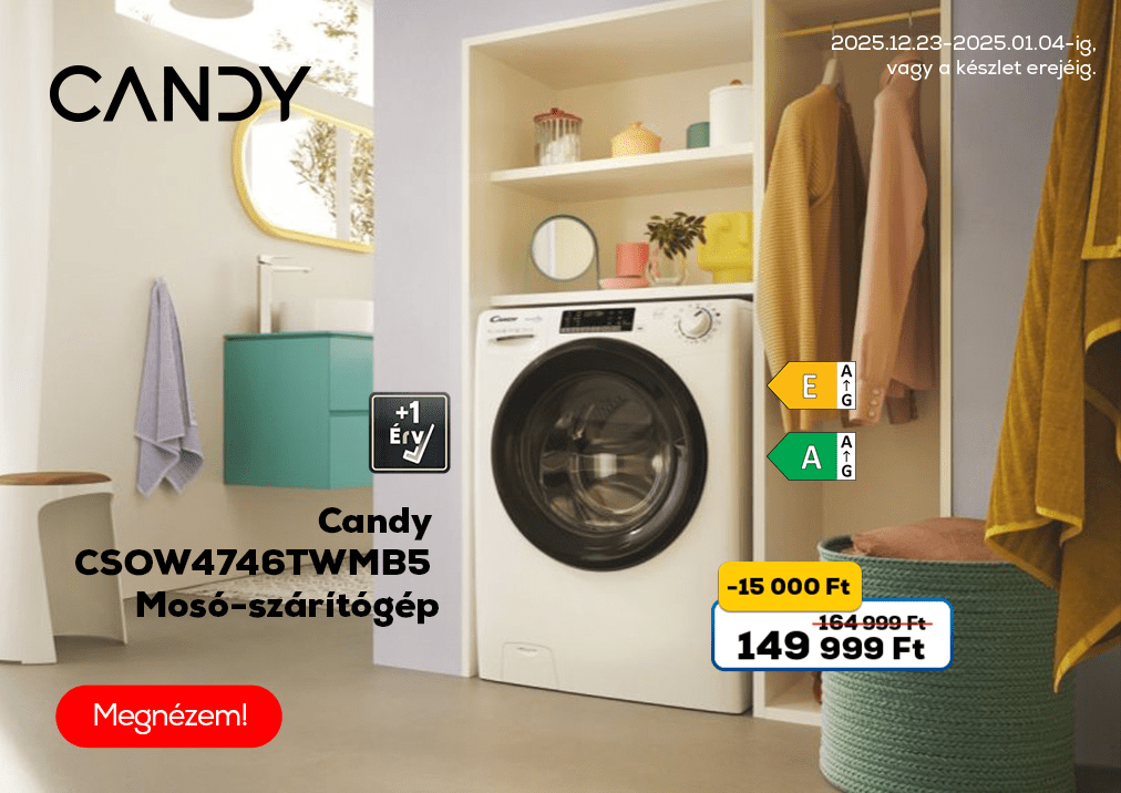 Candy CSOW4746TWMB5 Mosó-szárítógép
