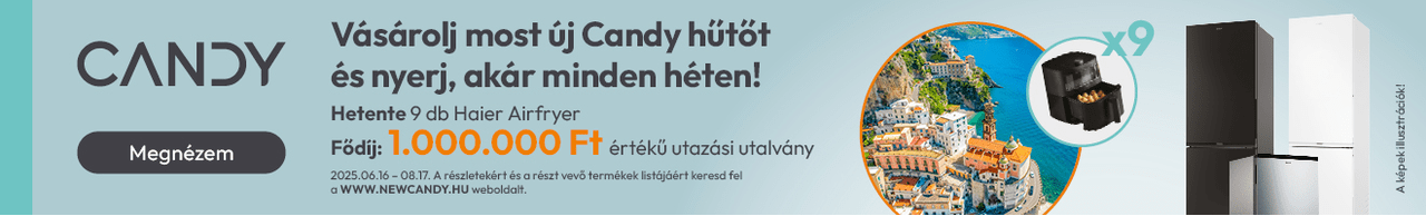 Vásárolj most új Candy hűtőt és nyerj, akár minden héten!