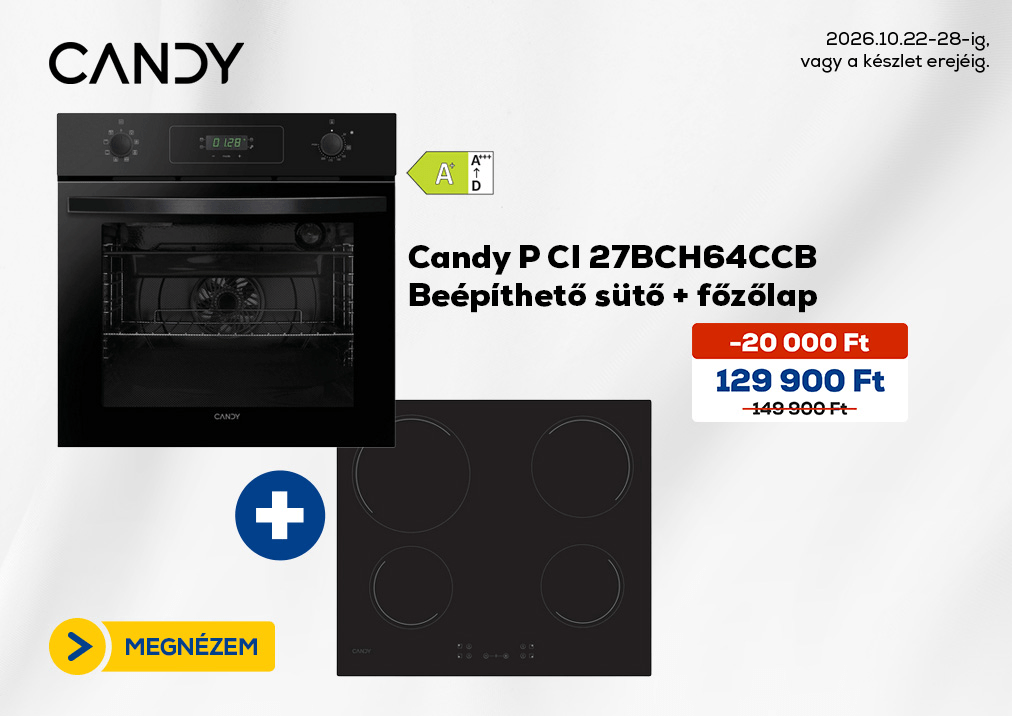 Candy P CI 27BCH64CCB Beépíthető sütő + főzőlap