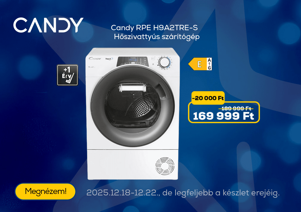 Candy RPE H9A2TRE-S Hőszivattyús szárítógép