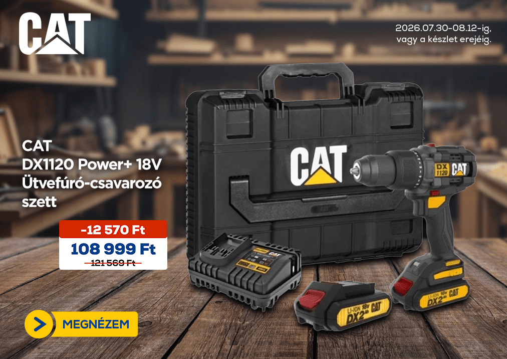 CAT DX1120 Power+ 18V Ütvefúró-csavarozó szett
