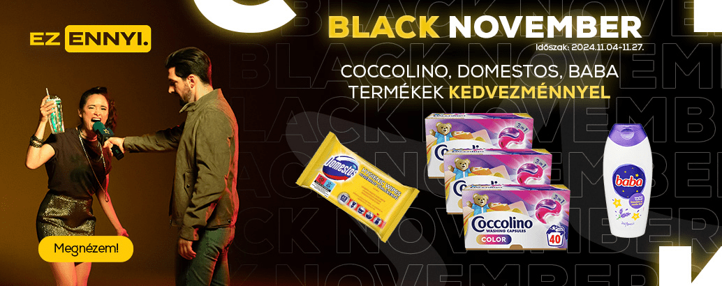 Black November: Coccolino, Domestos, Baba termékek kedvezménnyel