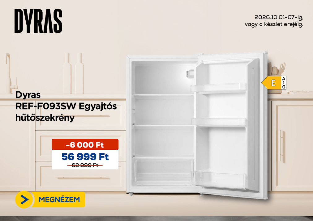 Dyras REF-F093SW Egyajtós hűtőszekrény