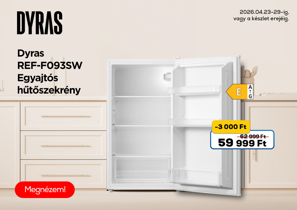 Dyras REF-F093SW Egyajtós hűtőszekrény