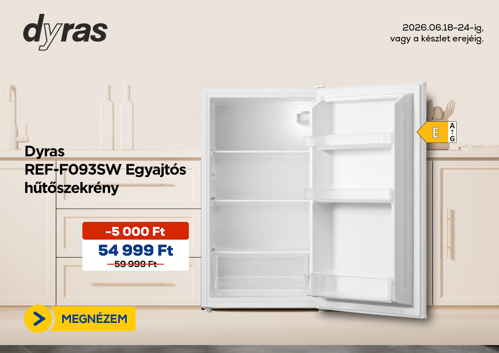 Dyras REF-F093SW Egyajtós hűtőszekrény
