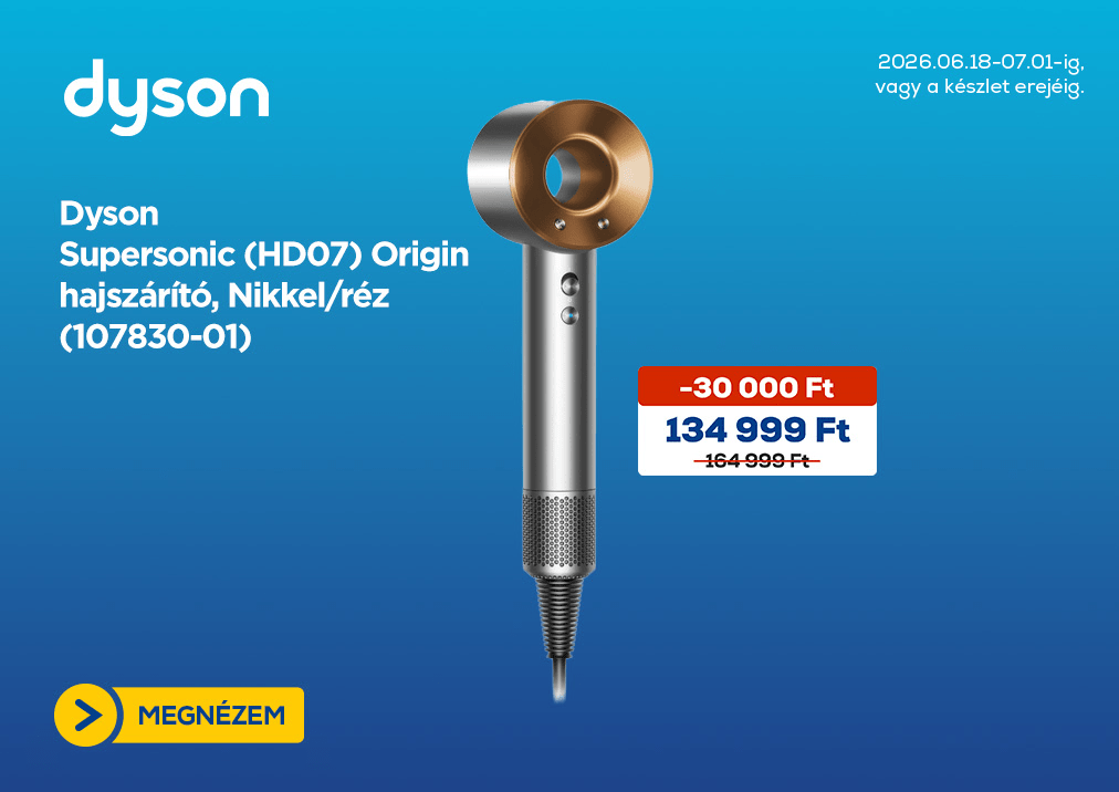 Dyson Supersonic (HD07) Origin hajszárító, Nikkel/réz (107830-01)
