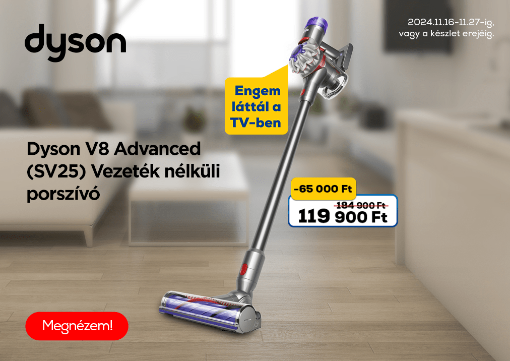 Dyson V8 Advanced (SV25) Vezeték nélküli porszívó (492636-01)