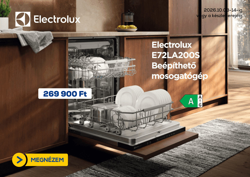 Electrolux E72LA200S Beépíthető mosogatógép