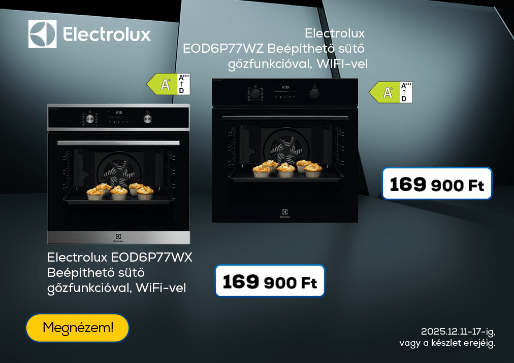 Electrolux EOD6P77WX Beépíthető sütő gőzfunkcióval, WiFi-vel