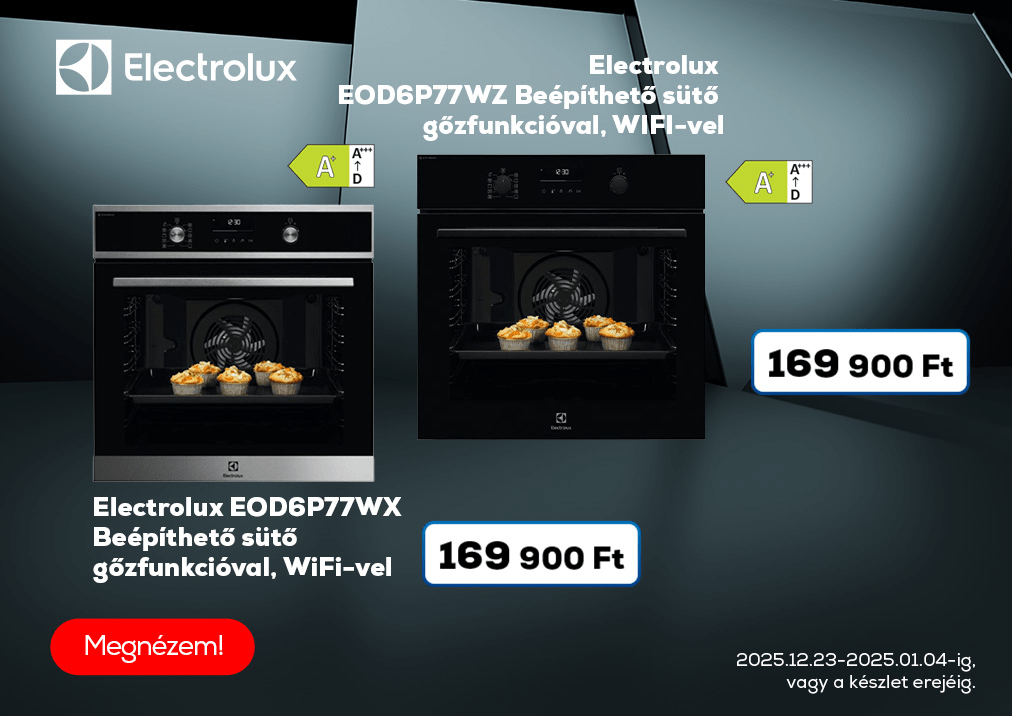 Electrolux EOD6P77WZ Beépíthető sütő gőzfunkcióval, WIFI-vel