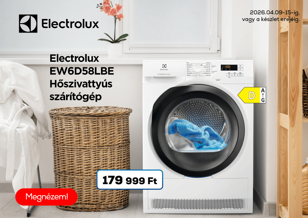 Electrolux EW6D58LBE Hőszivattyús szárítógép