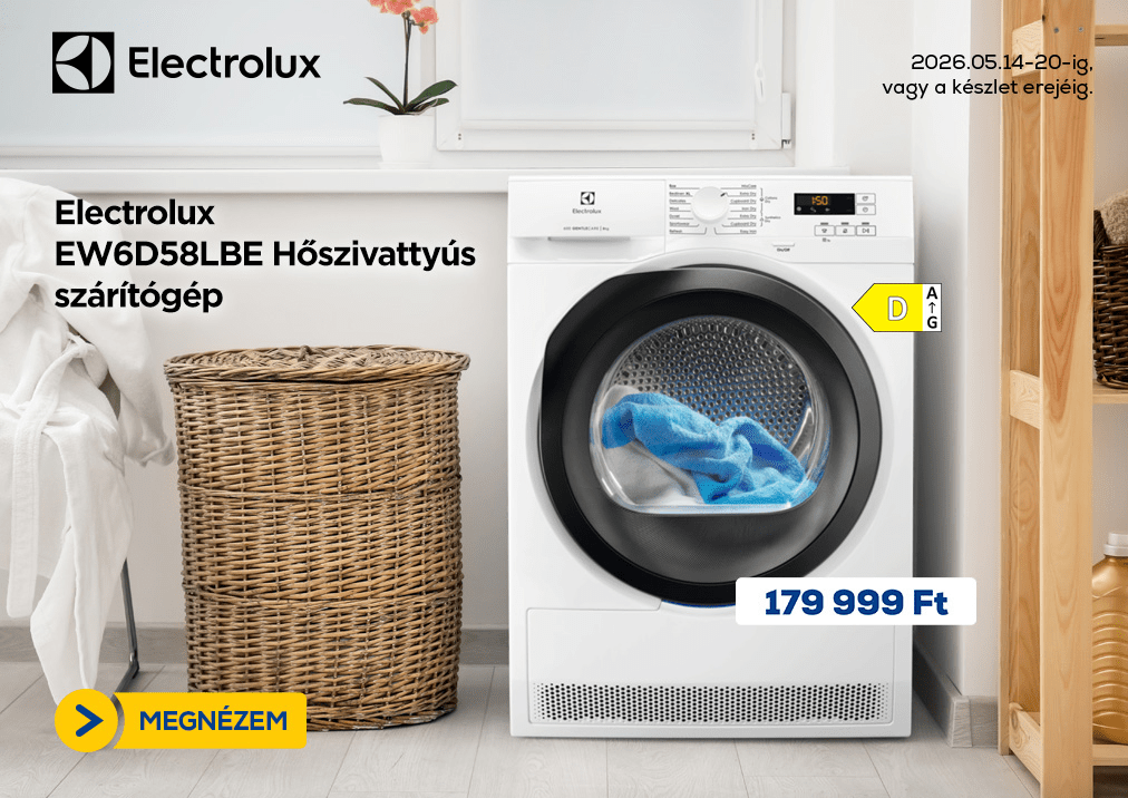 Electrolux EW6D58LBE Hőszivattyús szárítógép