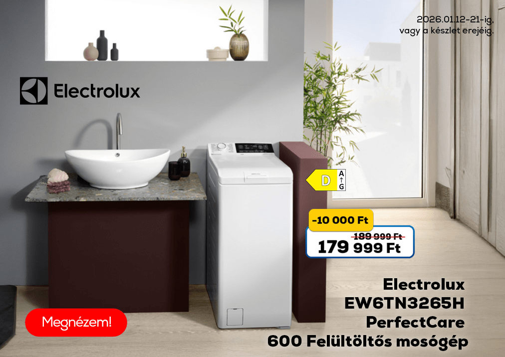Electrolux EW6TN3265H PerfectCare 600 Felültöltős mosógép