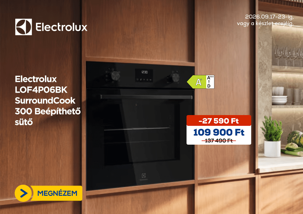 Electrolux LOF4P06BK SurroundCook 300 Beépíthető sütő