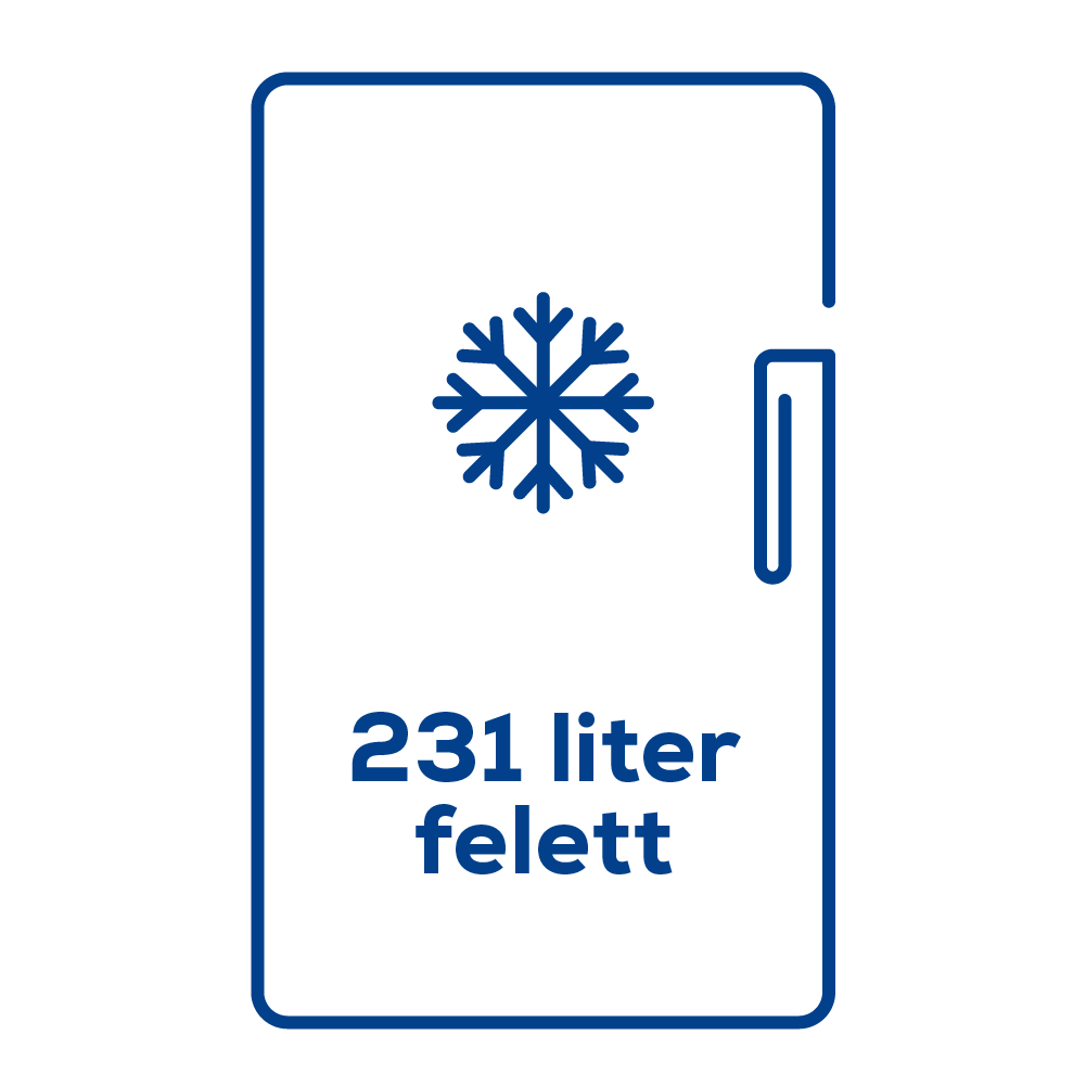 Fagyasztók 231 liter felett