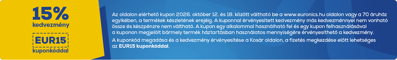 15% kuponkedvezmény