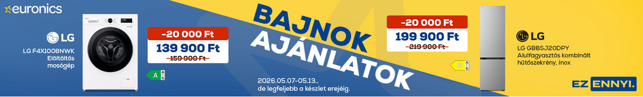 Bajnok ajánlatok az Euronics-nál!
