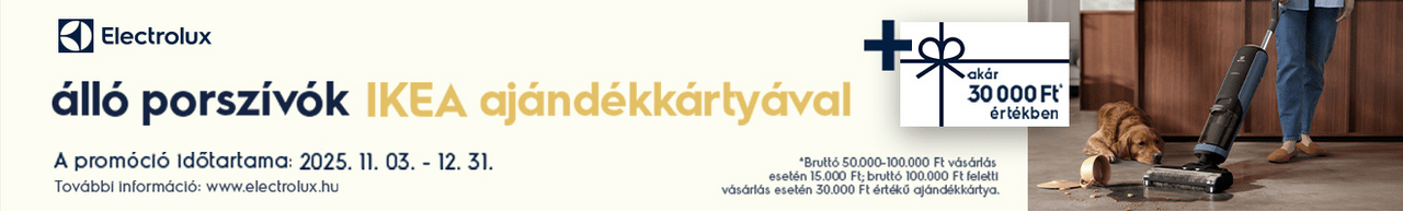 Electrolux álló porszívók ráadás IKEA ajándékkártyával