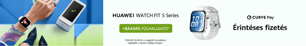 Huawei Watch Fit 5 ráadás fülhallgatóval