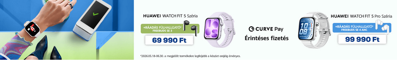 Huawei Watch Fit 5 és 5 Pro ráadás fülhallgatóval