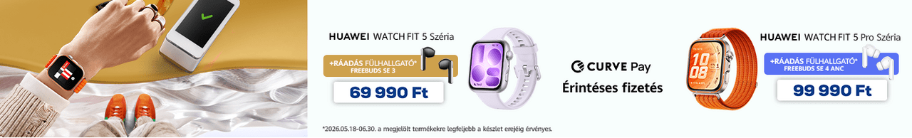 Huawei Watch Fit 5 és 5 Pro ráadás fülhallgatóval