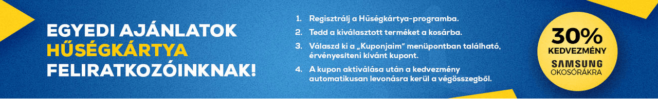 Samsung okosórák kuponkedvezménnyel hűségkártyásoknak 30% 10.31-ig