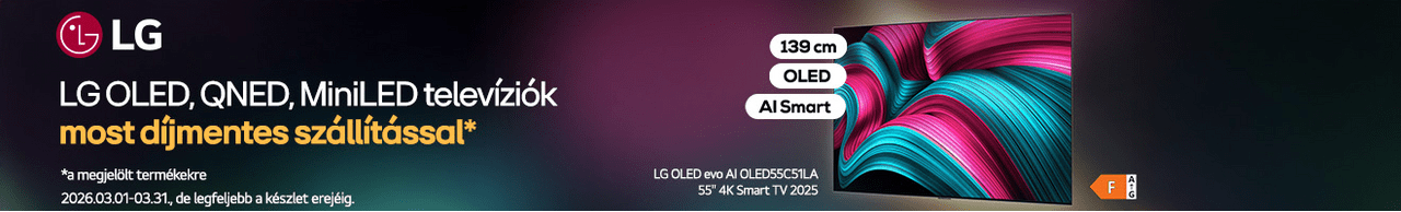 LG OLED, QNED, MiniLED televíziók most díjmentes szállítással*
