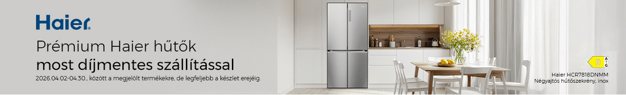 Haier mosógépek és szárítók most díjmentes szállítással