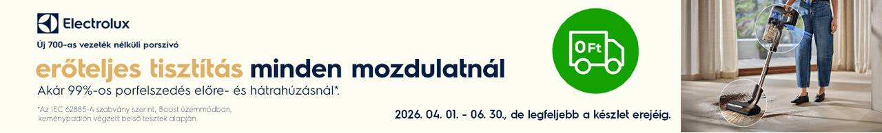 Erőteljes tisztítás, minden mozdulatnál.