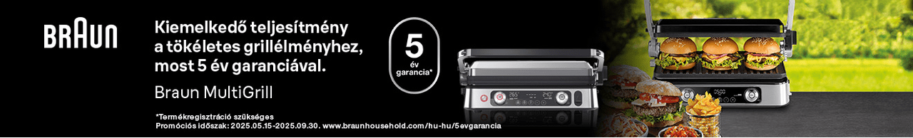 5 év garancia a Braun háztartási termékeire