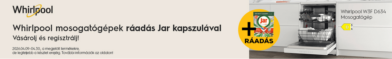 Whirlpool mosogatógépek ráadás JAR kapszulával. Vásárolj és regisztrálj! Ez ennyi.