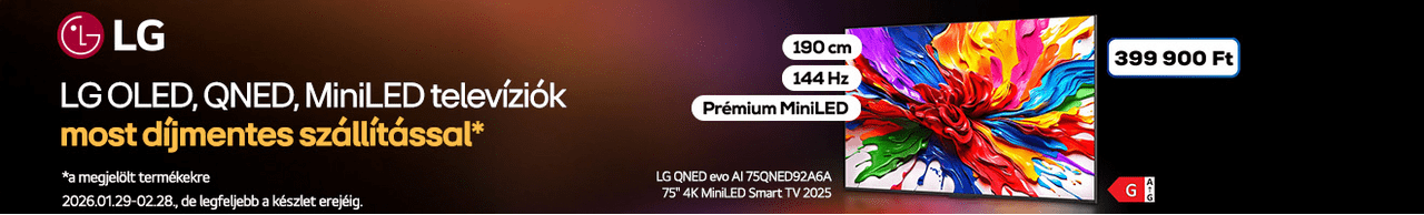 LG OLED, QNED, MiniLED televíziók most díjmentes szállítással*