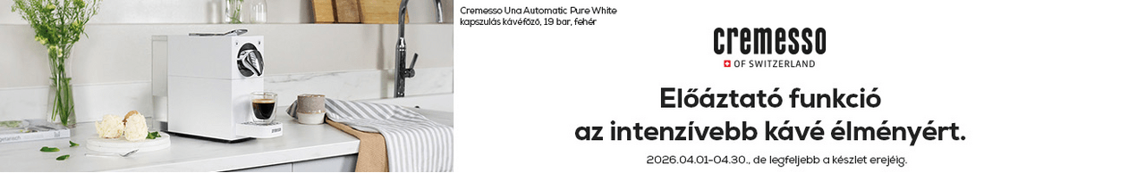 Előáztató funkció az intenzívebb kávé élményért.