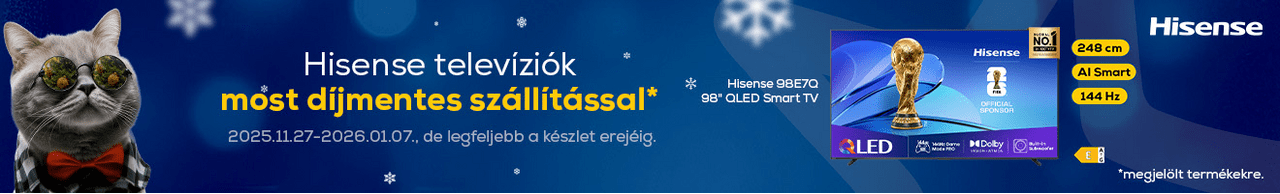 Hisense televíziók most díjmentes szállítással*