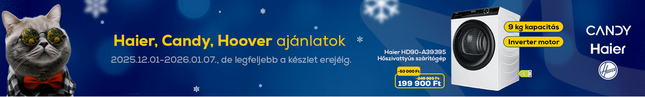 Candy, Hoover, Haier gépek