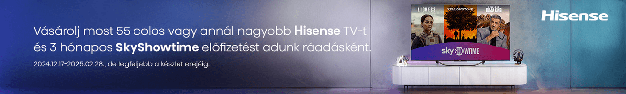 Hisense TV SkyShowtime ráadással