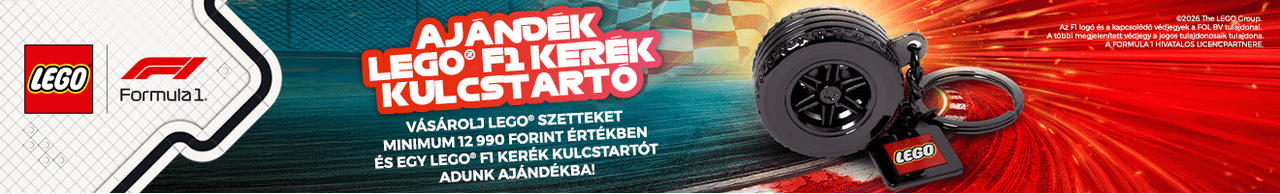 Ajándék LEGO® F1 kerék kulcstartó