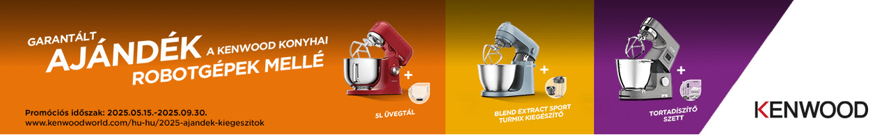 Vásárolj Kenwood konyhai robotgépet, és garantált ajándékot kapsz!