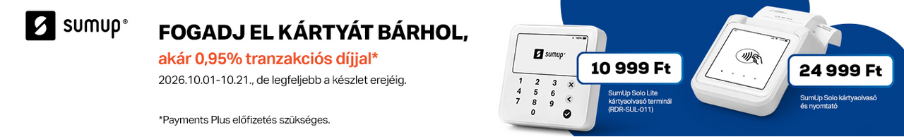 Fogadj el kártyát, bárhol akár 0.95% tranzakciós díjjal!*