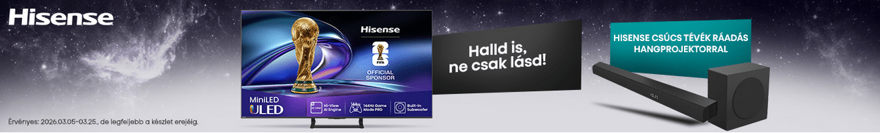 Halld is, ne csak lásd! Hisense csúcs TV-k ráadás hangprojektorral!