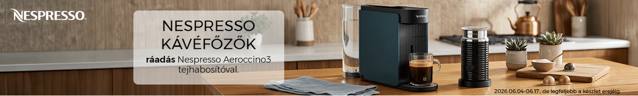 Nespresso kávéfőzők ráadás tejhabosítóval