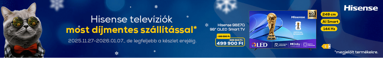 Hisense televíziók most díjmentes szállítással*