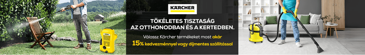 Kärcher termékek most akár 15 % kedvezménnyel és díjmentes szállítással