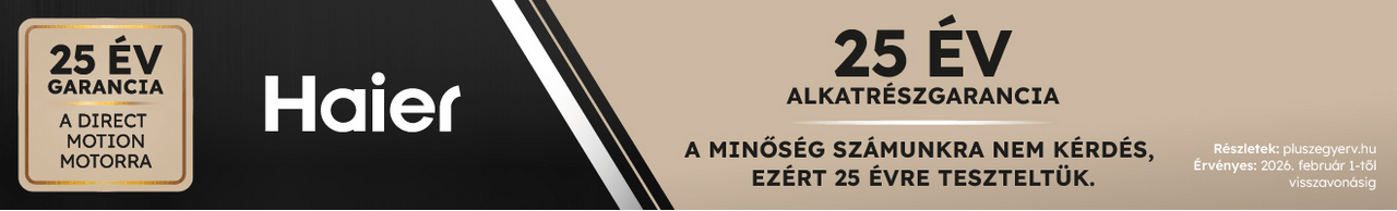 Haier 25 év alkatrészgarancia
