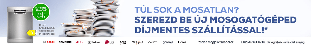 Mosogatógépek díjmentes szállítással